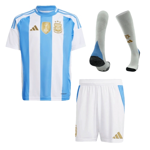 Argentina Home Jersey Kit Kids(Jersey+Shorts+Socks)