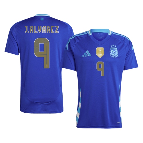 Argentina J.ALVAREZ #9 Away Soccer Jersey