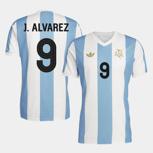 Argentina J.ALVAREZ #9 Soccer Jersey - 50th Anniversary
