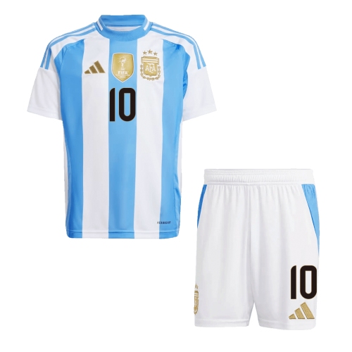 Argentina MESSI #10 Youth Jersey Kit Home (Jersey+Shorts)