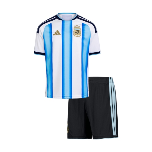 Kids Argentina Home Soccer Jersey Kit(Jersey+Shorts) 25/26 Blue&White
