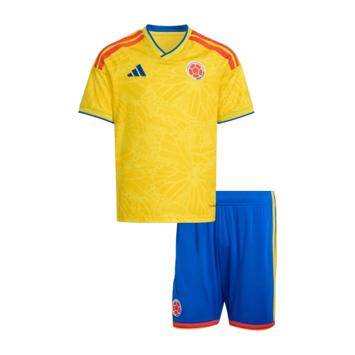 Kids Colombia Home Soccer Jersey Kit(Jersey+Shorts) World Cup 2026 Yellow