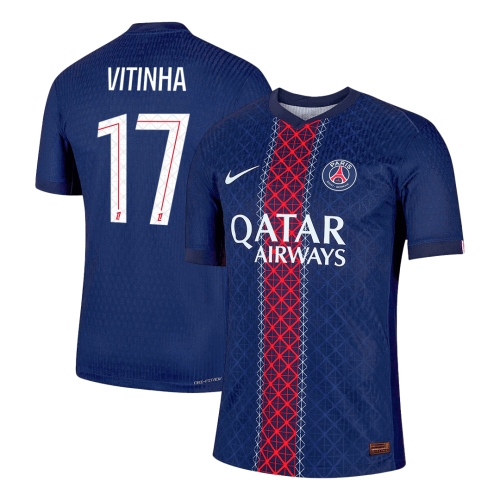 VITINHA #17 Authentic PSG Home Soccer Jersey 2025/26 Navy