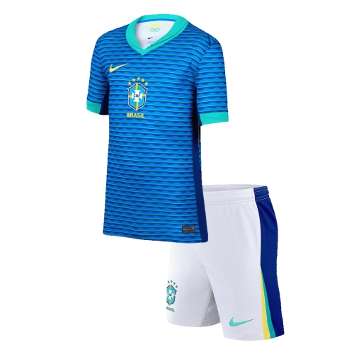 Brazil Away Jersey Kit Copa America Kids(Jersey+Shorts)
