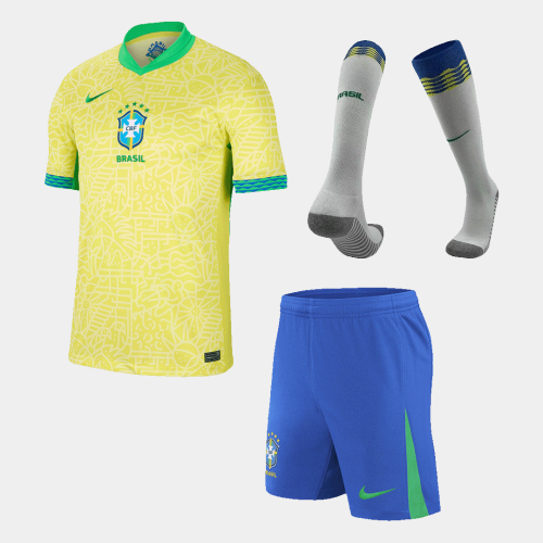 Brazil Home Jersey Kit Copa America (Jersey+Shorts+Socks)
