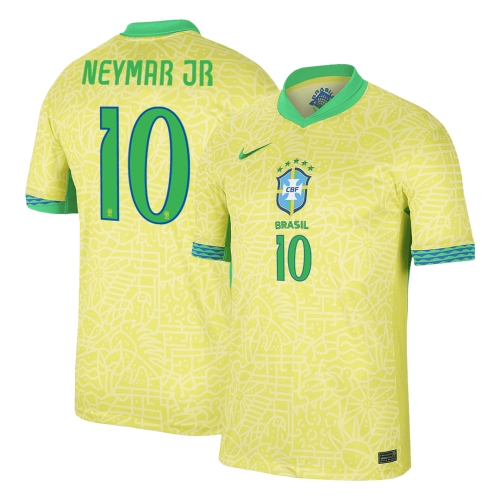 Brazil NEYMAR JR #10 Home Soccer Jersey