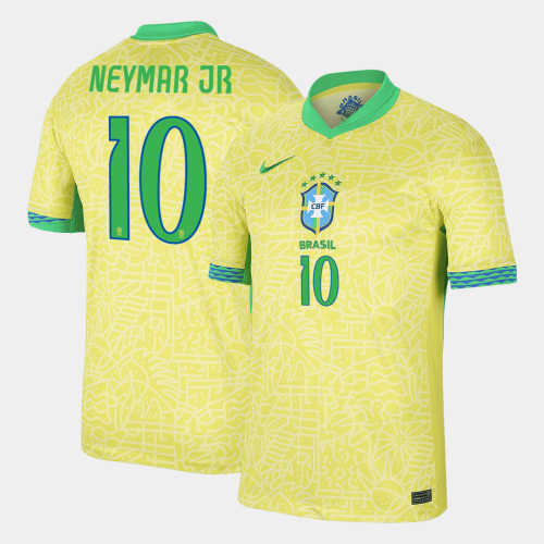 Brazil NEYMAR JR #10 Home Soccer Jersey