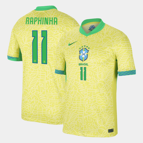 Brazil RAPHINHA #11 Home Soccer Jersey Copa America