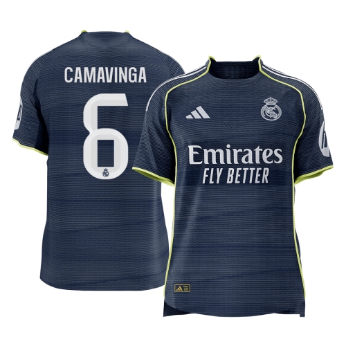 CAMAVINGA #6 Authentic Real Madrid Away Soccer Jersey 2025/26 Navy