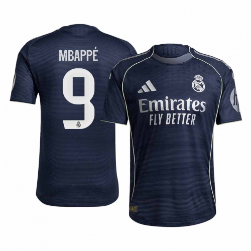 MBAPPÉ #9 Real Madrid Soccer Jersey Away Custom Shirt 2025/26