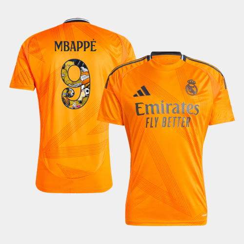 MBAPPÉ #9 Real Madrid Soccer Jersey Away Custom Shirt Bear Champ Font