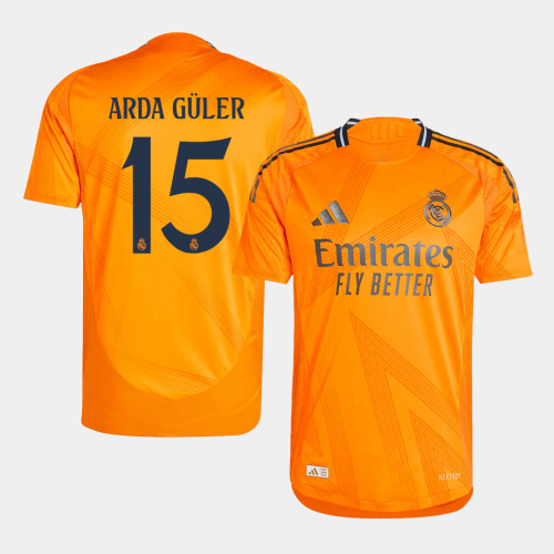 Real Madrid ARDA GÜLER #15 Away Custom Player Version Soccer Jersey