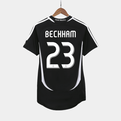 Real Madrid BECKHAM #23 Away Soccer Jersey Retro 2006/07