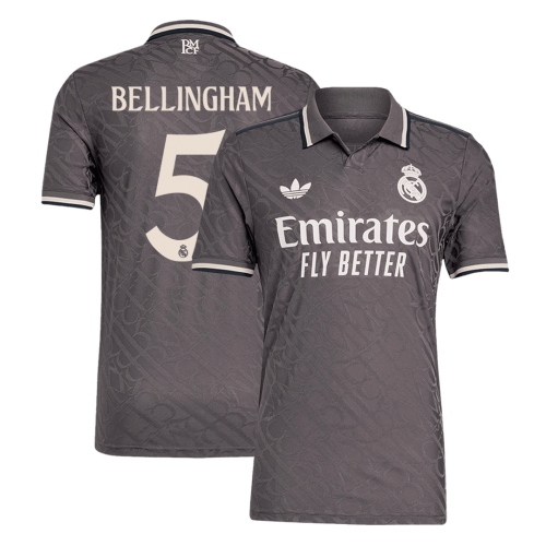Real Madrid BELLINGHAM #5 Third Away Soccer Jersey Authentic
