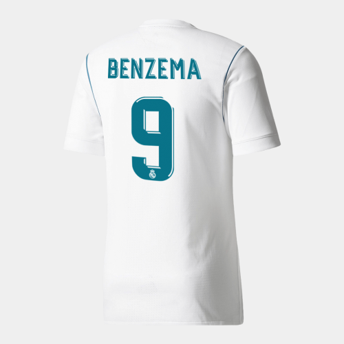 Real Madrid BENZEMA #9 Home Soccer Jersey Retro 2017/18