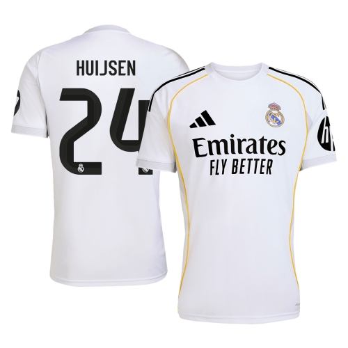 Real Madrid HUIJSEN #24 Home Soccer Jersey 2025/26