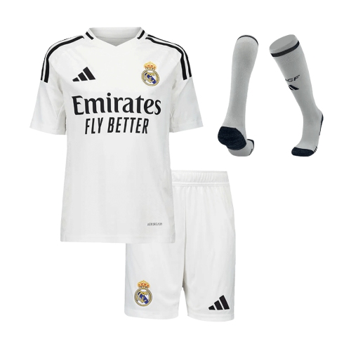 Real Madrid Home Jersey Kit Kids(Jersey+Shorts+Socks)