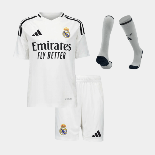 Real Madrid Home Jersey Kit Kids(Jersey+Shorts+Socks)