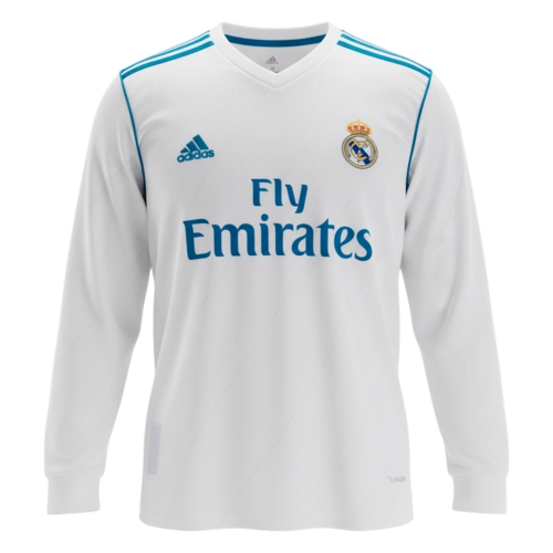 Real Madrid Home Jersey Retro 2017/18 - Long Sleeve