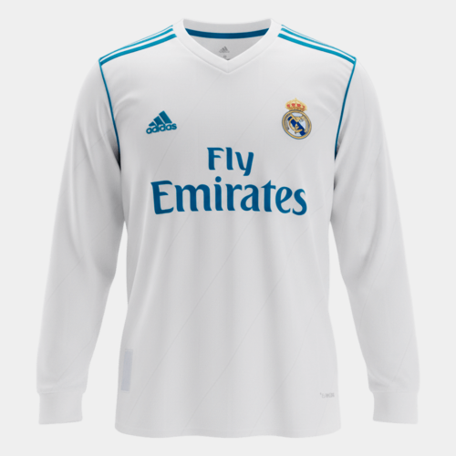 Real Madrid Home Jersey Retro 2017/18 - Long Sleeve