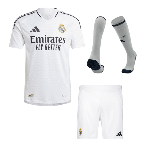 Real Madrid Home Soccer Jersey Kit Authentic (Jersey+Shorts+Socks)