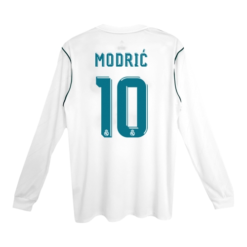 Real Madrid MODRI? #10 Home Soccer Jersey Retro 2017/18 - Long Sleeve