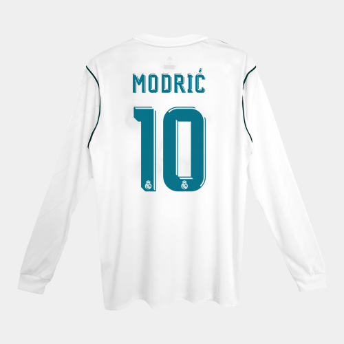 Real Madrid MODRI? #10 Home Soccer Jersey Retro 2017/18 - Long Sleeve