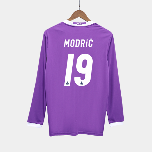 Real Madrid MODRI? #19 Away Soccer Jersey Retro 2016/17 - Long Sleeve