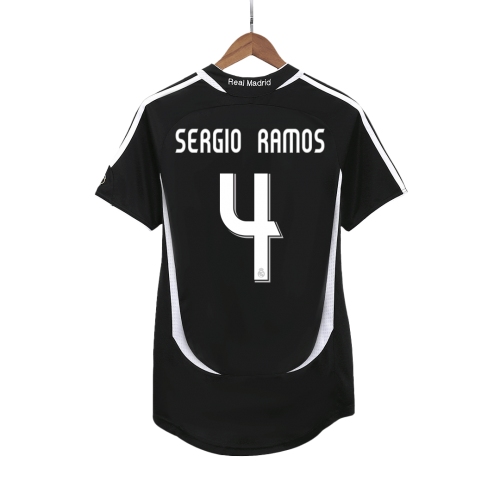 Real Madrid SERGIO RAMOS #4 Away Soccer Jersey Retro 2006/07