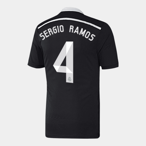 Real Madrid SERGIO RAMOS #4 Third Away Soccer Jersey Retro 2014/15