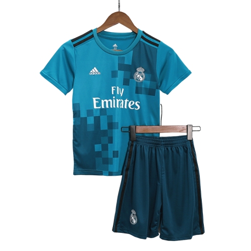 Real Madrid Third Away Jersey Kit 2017/18 Kids(Jersey+Shorts)