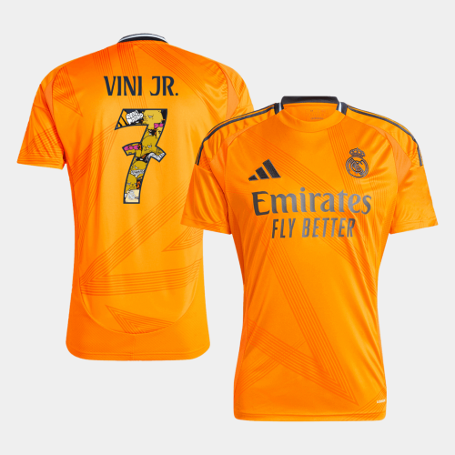 Real Madrid VINI JR. #7 Away Jersey - Bear Champ Font