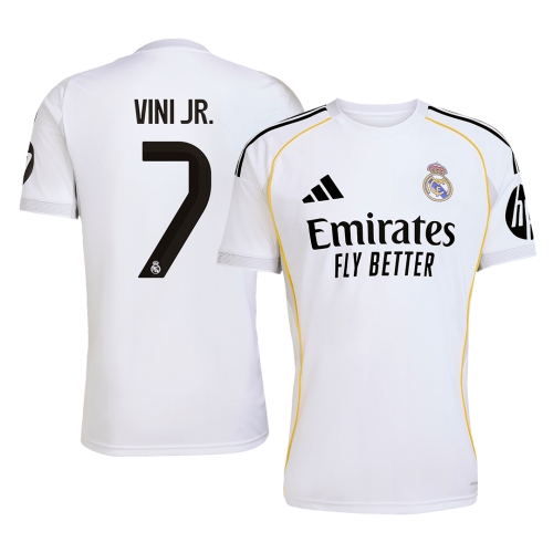 Real Madrid VINI JR. #7 Home Soccer Jersey 2025/26
