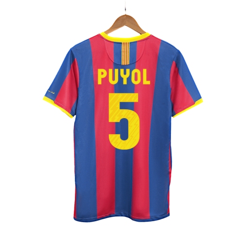 Barcelona PUYOL #5 Home Soccer Jersey Retro 2010/11