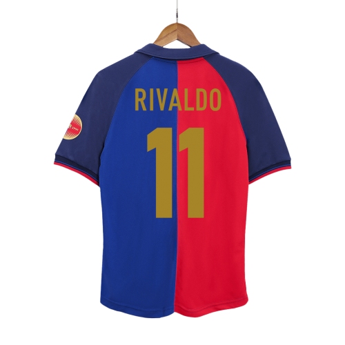 Barcelona RIVALDO #11 Home Soccer Jersey Retro 1999/00 - 100th Anniversary