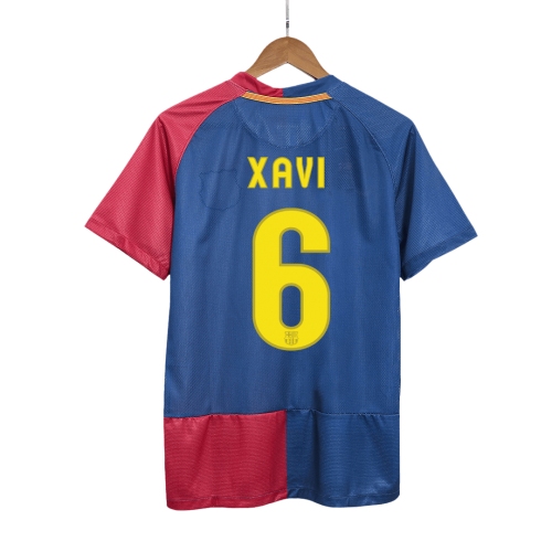 Barcelona XAVI #6 Home Soccer Jersey Retro 2008/09