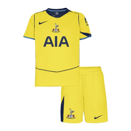 Kids Tottenham Hotspur Third Soccer Jersey Kit(Jersey+Shorts) 25/26 Yellow