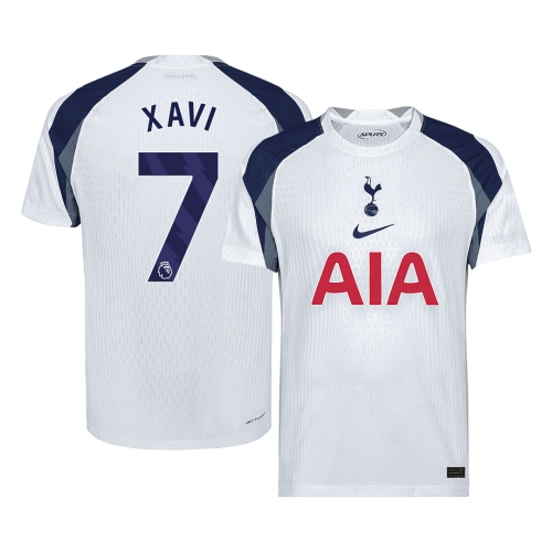 XAVI #7 Authentic Tottenham Hotspur Home Soccer Jersey 2025/26 White