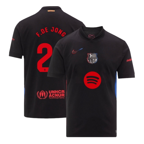 Barcelona F.DE JONG #21 Away Soccer Jersey 2024/25- Spotify Logo Without Text