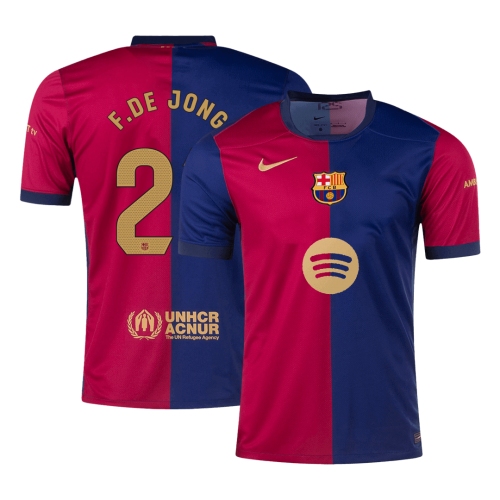Barcelona F.DE JONG #21 Home Jersey 2024/25 - Spotify Logo Without Text