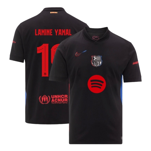 Barcelona LAMINE YAMAL #19 Away Soccer Jersey 2024/25 - Spotify Logo Without Text