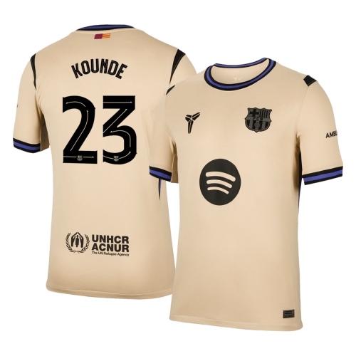 Barcelona KOUNDE #23 Away Soccer Jersey 2025/26 - UCL Edition