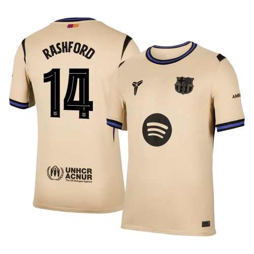 Barcelona RASHFORD #14 Away Soccer Jersey 2025/26 - UCL Edition