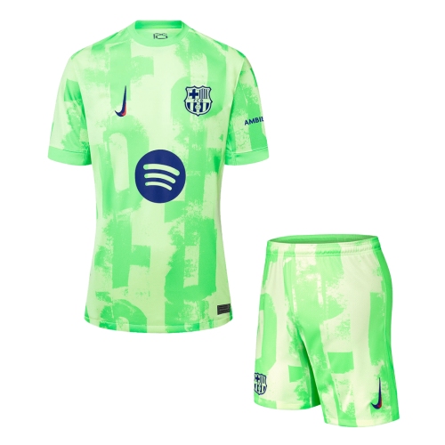 Barcelona Third Away Soccer Jersey Kit 2024/25 (Jersey+Shorts) - (Spotify Logo Without Text)