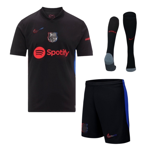 Barcelona Away Soccer Jersey Kit 2024/25 (Jersey+Shorts+Socks)