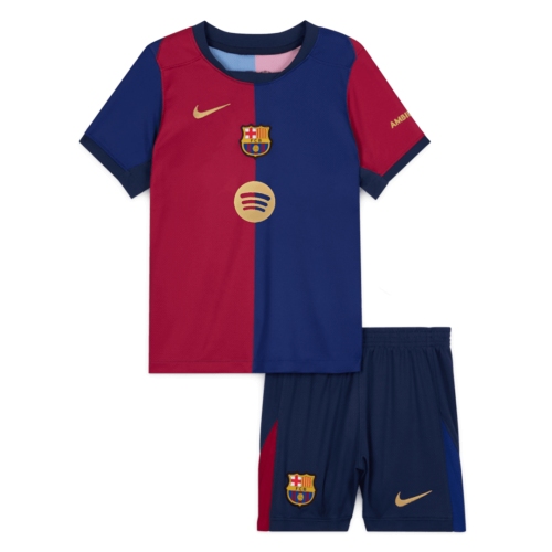 Barcelona Home Jersey Kit 2024/25 Kids(Jersey+Shorts) Spotify Logo Without Text