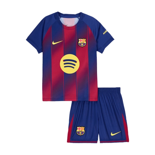 Barcelona Home Soccer Jersey Kit 2025/26 Kids(Jersey+Shorts)