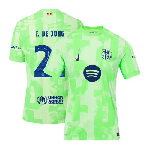 Barcelona F.DE JONG #21 Third Away Soccer Jersey Authentic 2024/25- UCL