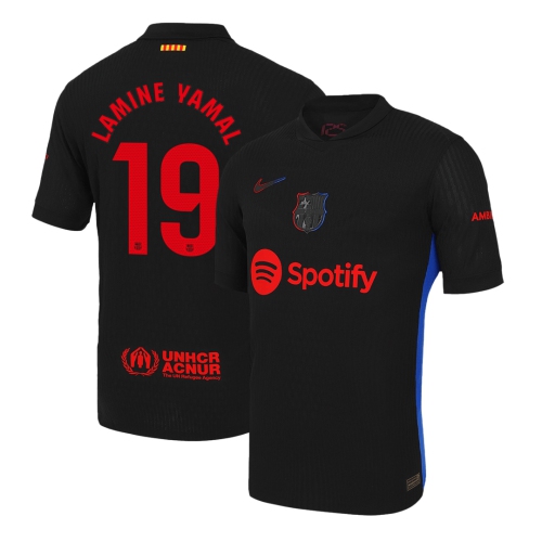 Barcelona LAMINE YAMAL #19 Away Soccer Jersey Authentic 2024/25