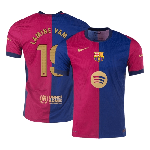 Barcelona LAMINE YAMAL #19 Home Jersey Authentic 2024/25 Spotify Logo Without Text